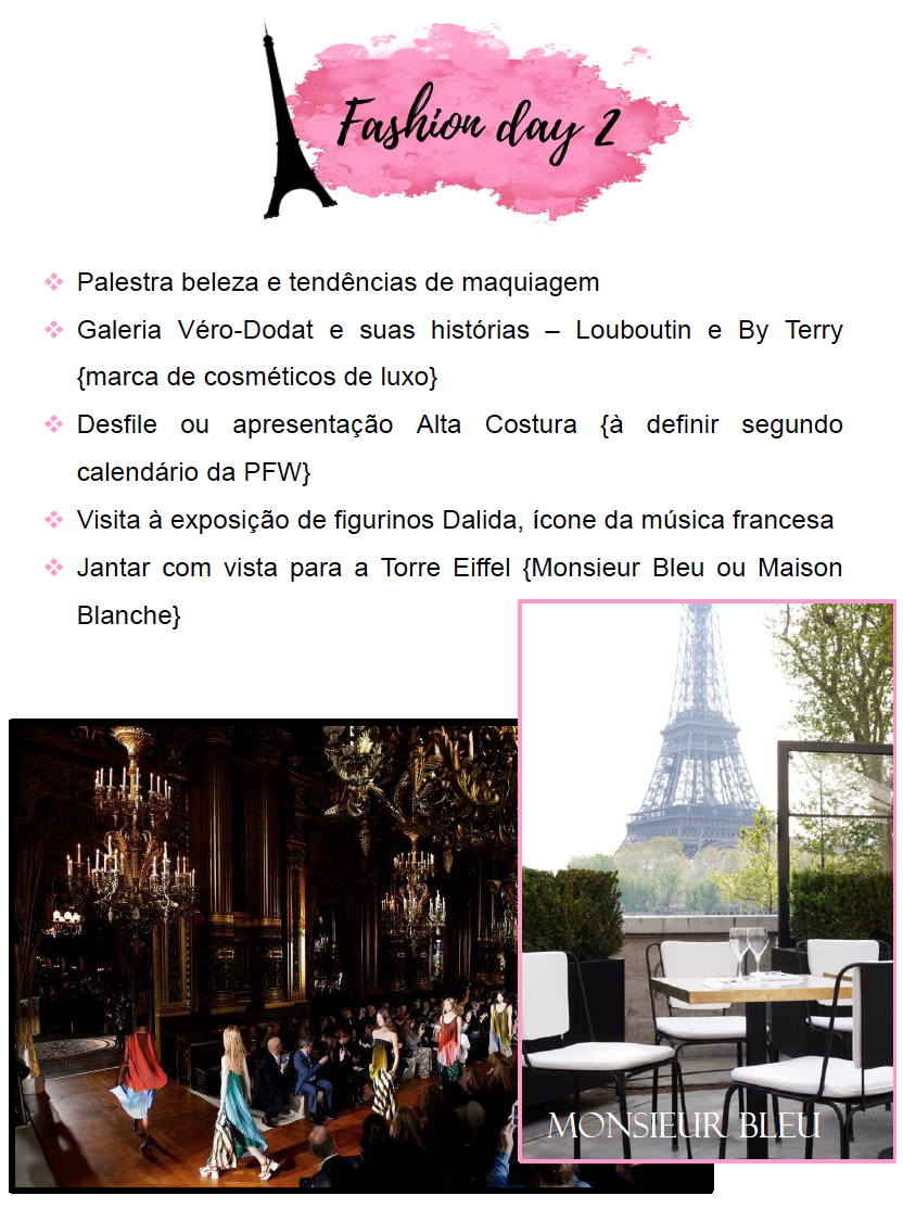 Programação Exclusiva Paris Fashion Tour com Paula Rita Saady